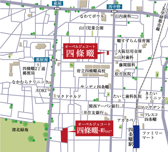 四条畷駅周辺地図