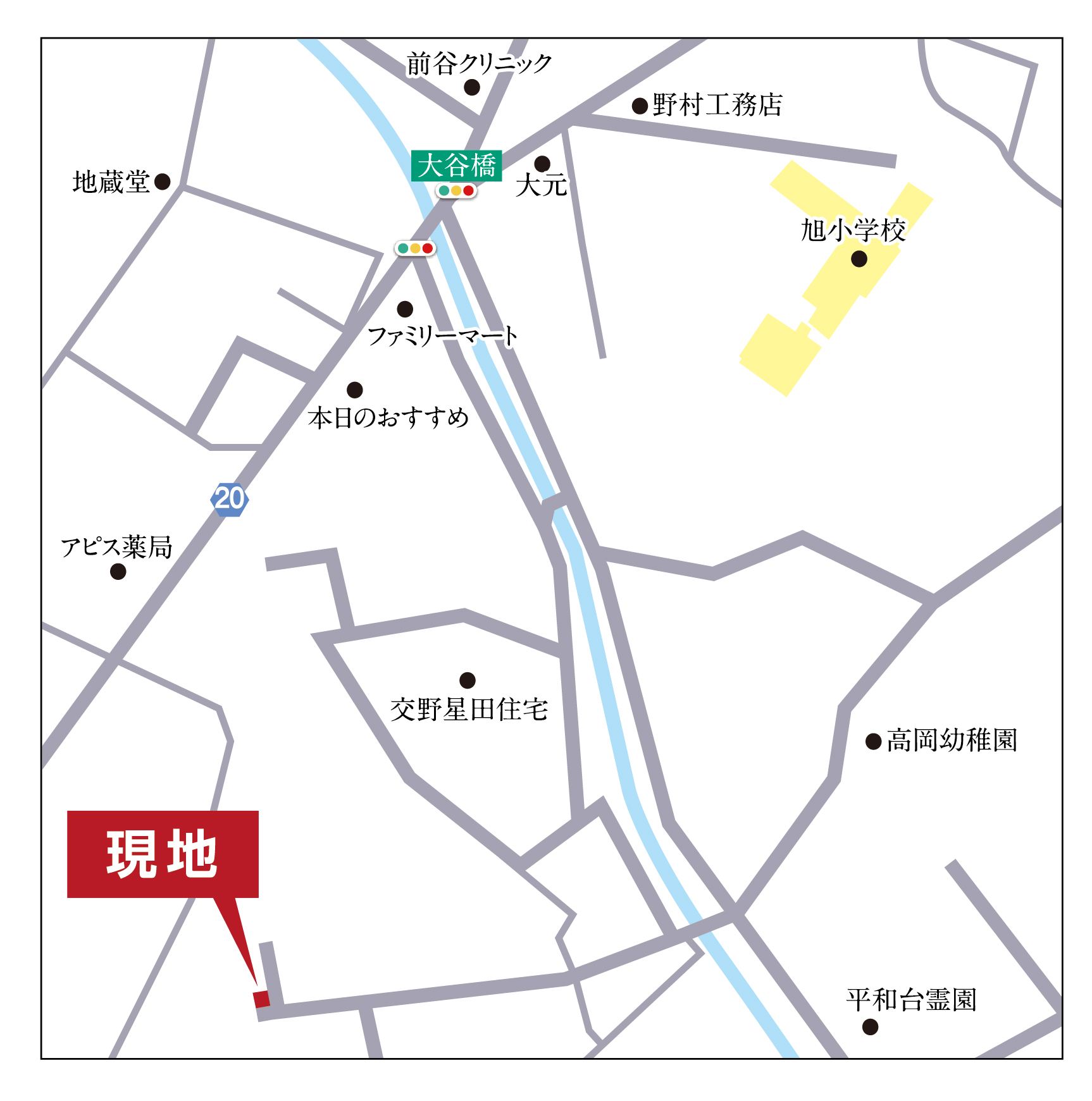 星田6丁目中古戸建ての現地詳細地図