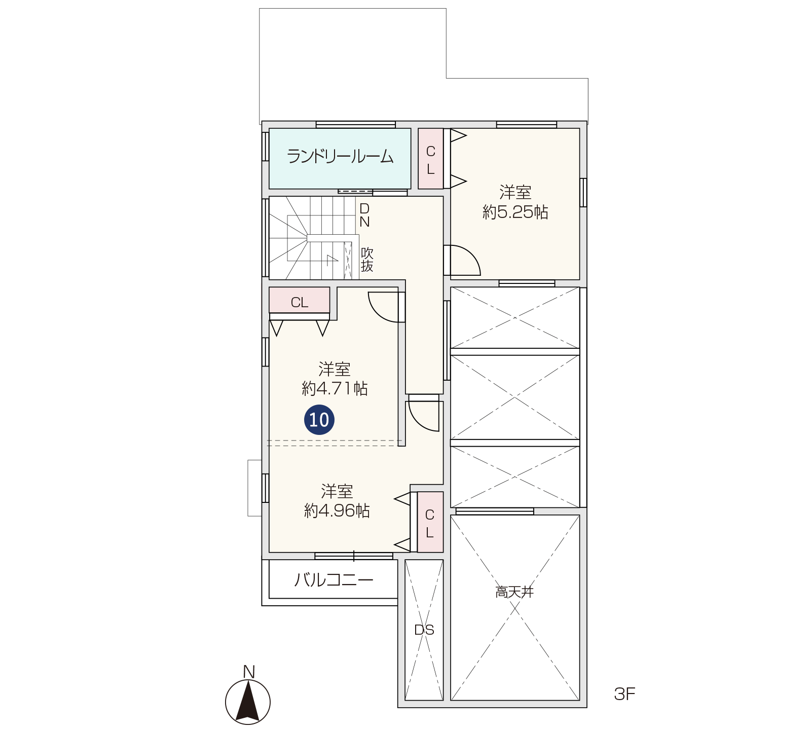 中庭バルコニーの家