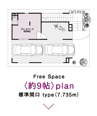 Free Space標準間口 type（7.735m）〈約9帖〉plan