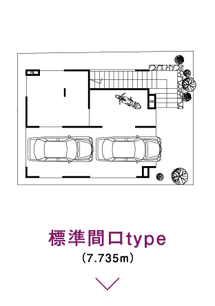 標準間口type（7.735m）