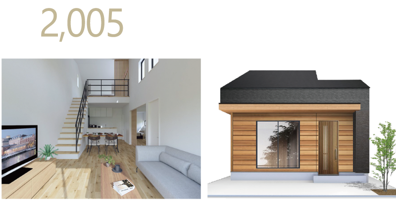 収納豊富な可変するワンルームの家。