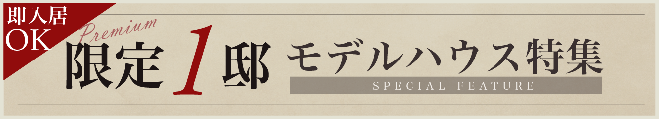 即入居OK！限定1邸モデルハウス特集